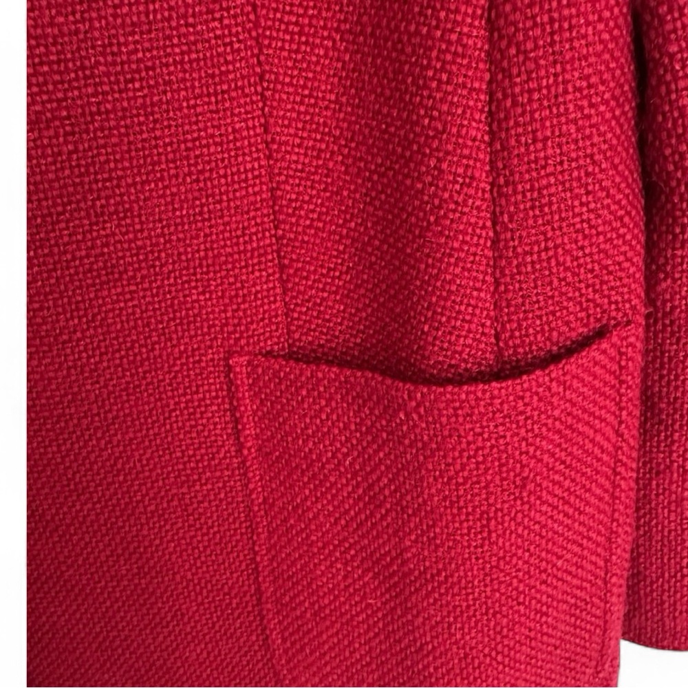J.Jill Deep Claret Red Wool Blend Textured Blazer | Size - Picture 7 of 14
